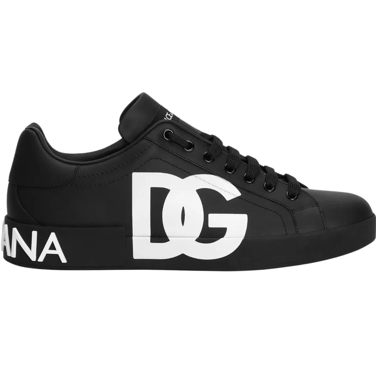 Dolce & Gabbana Calfskin nappa Portofino sneakers with DG logo print