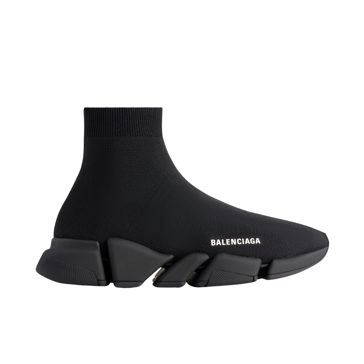 Balenciaga Men's Speed 2.0 Recycled Knit Sneaker in Black