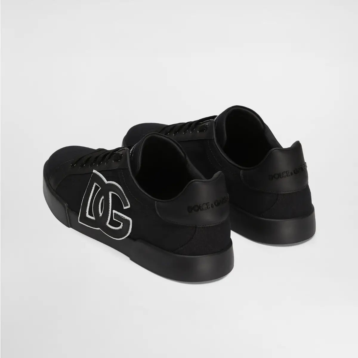 Dolce & Gabbana Portofino light strobel sneakers in canvas and calfskin