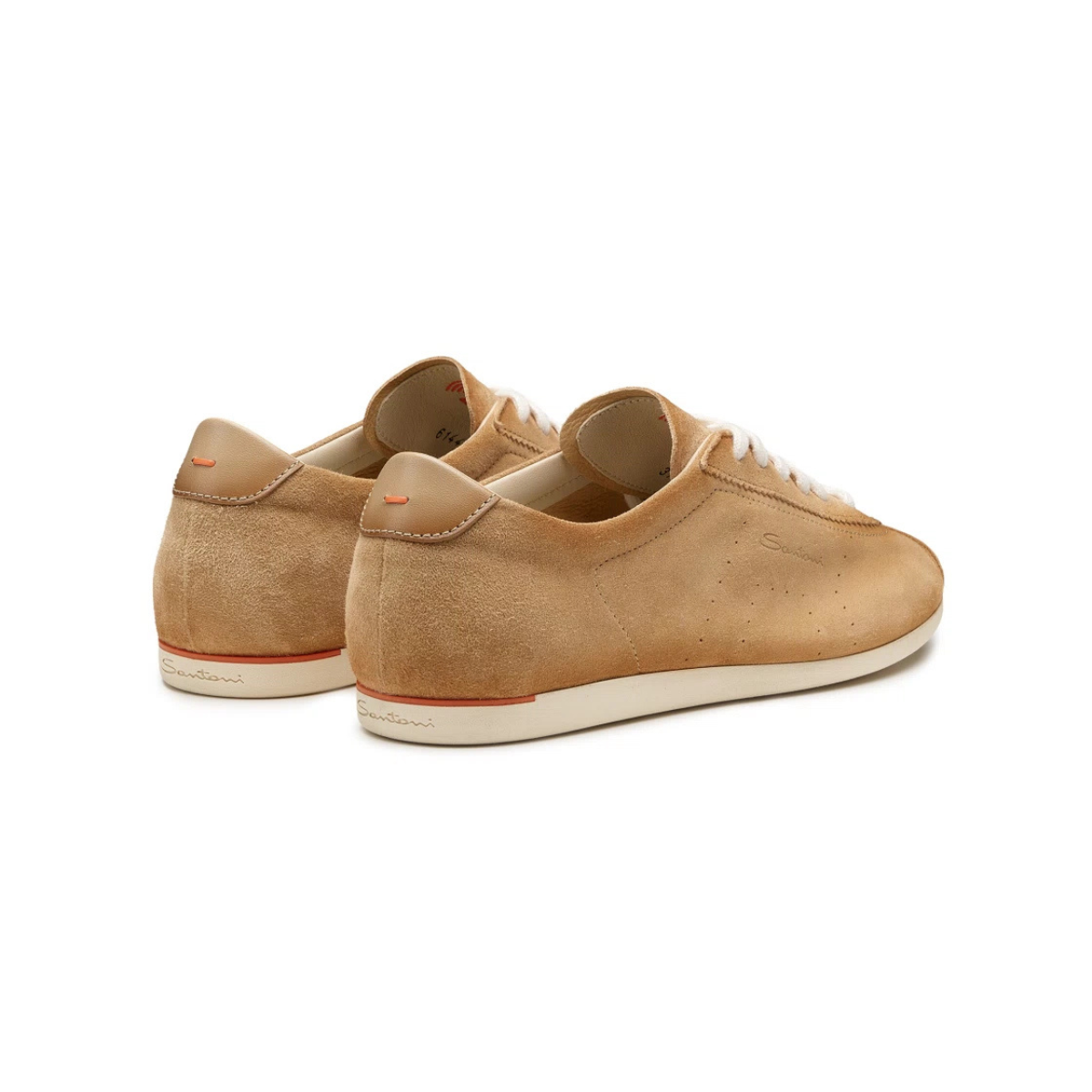 Santoni Women's beige suede sneaker