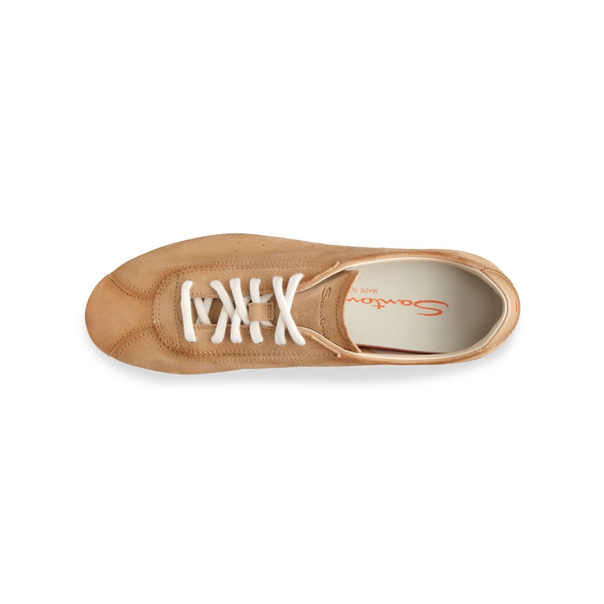 Santoni Women's beige suede sneaker