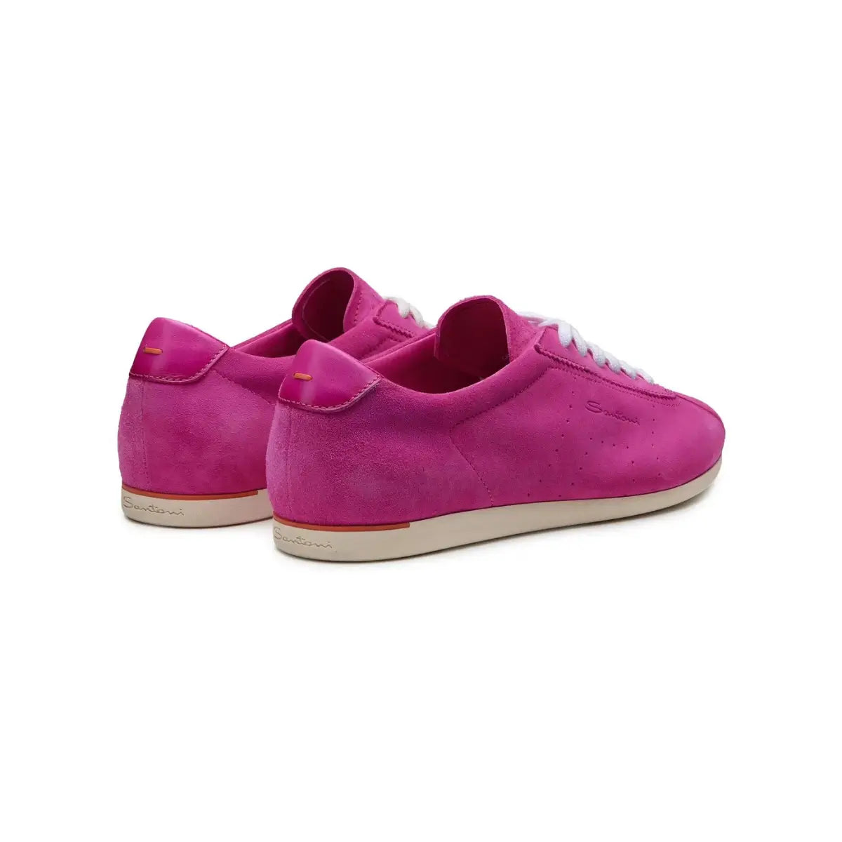 Santoni Women's pink suede sneaker