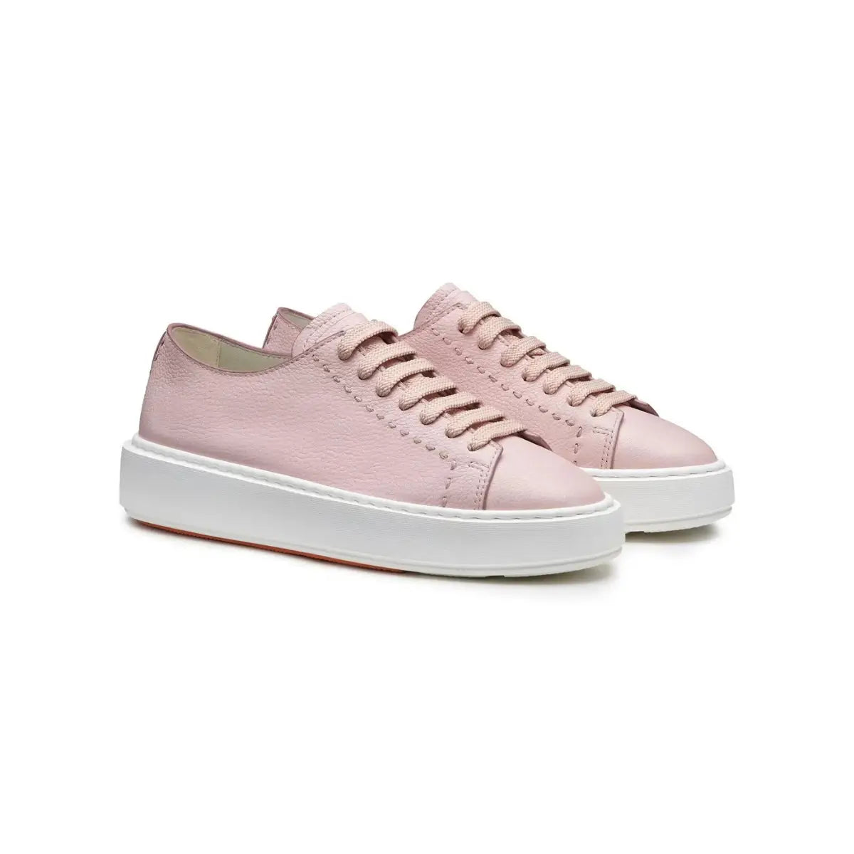 Santoni Women's pink leather sneaker