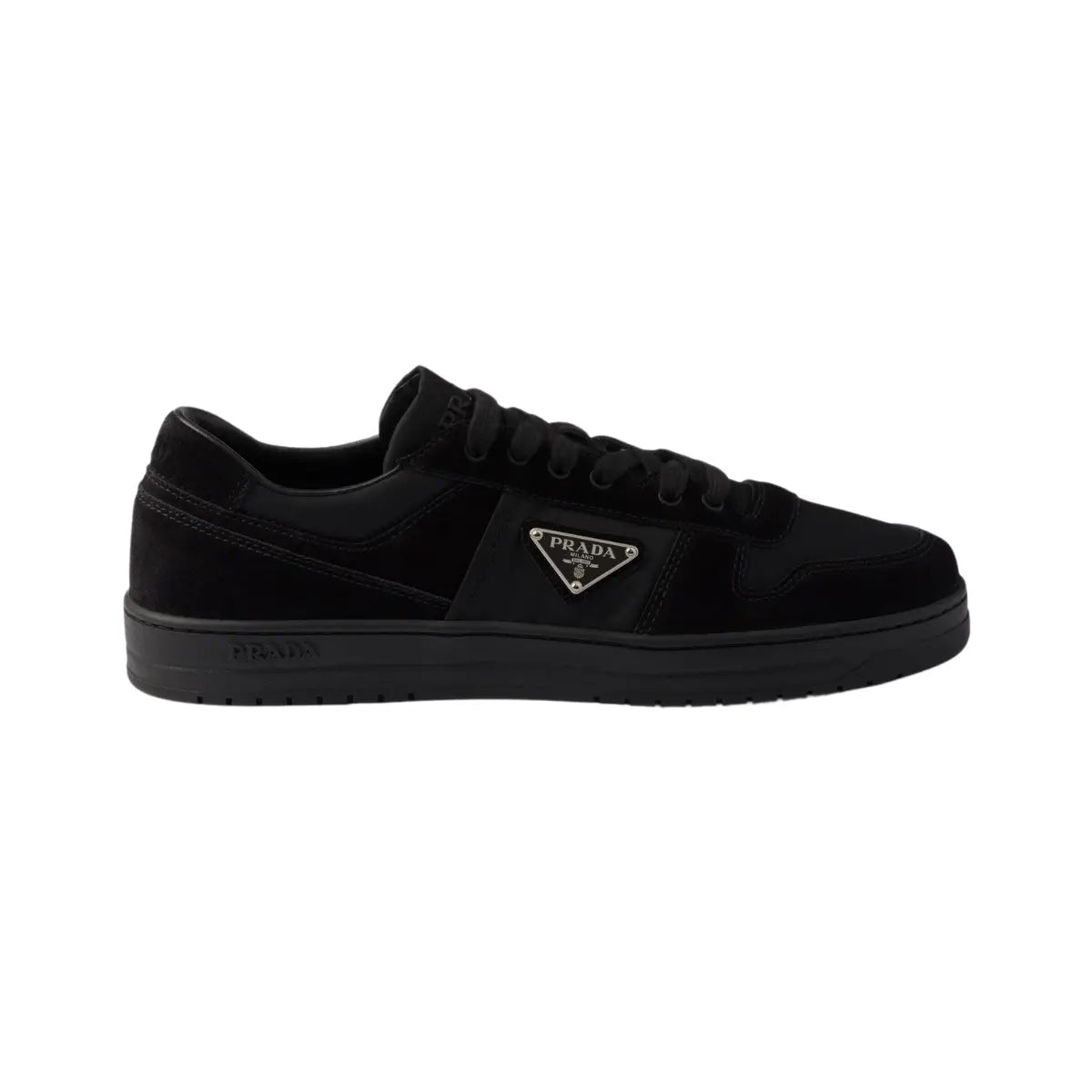 Prada Downtown Re-Nylon and suede sneakers