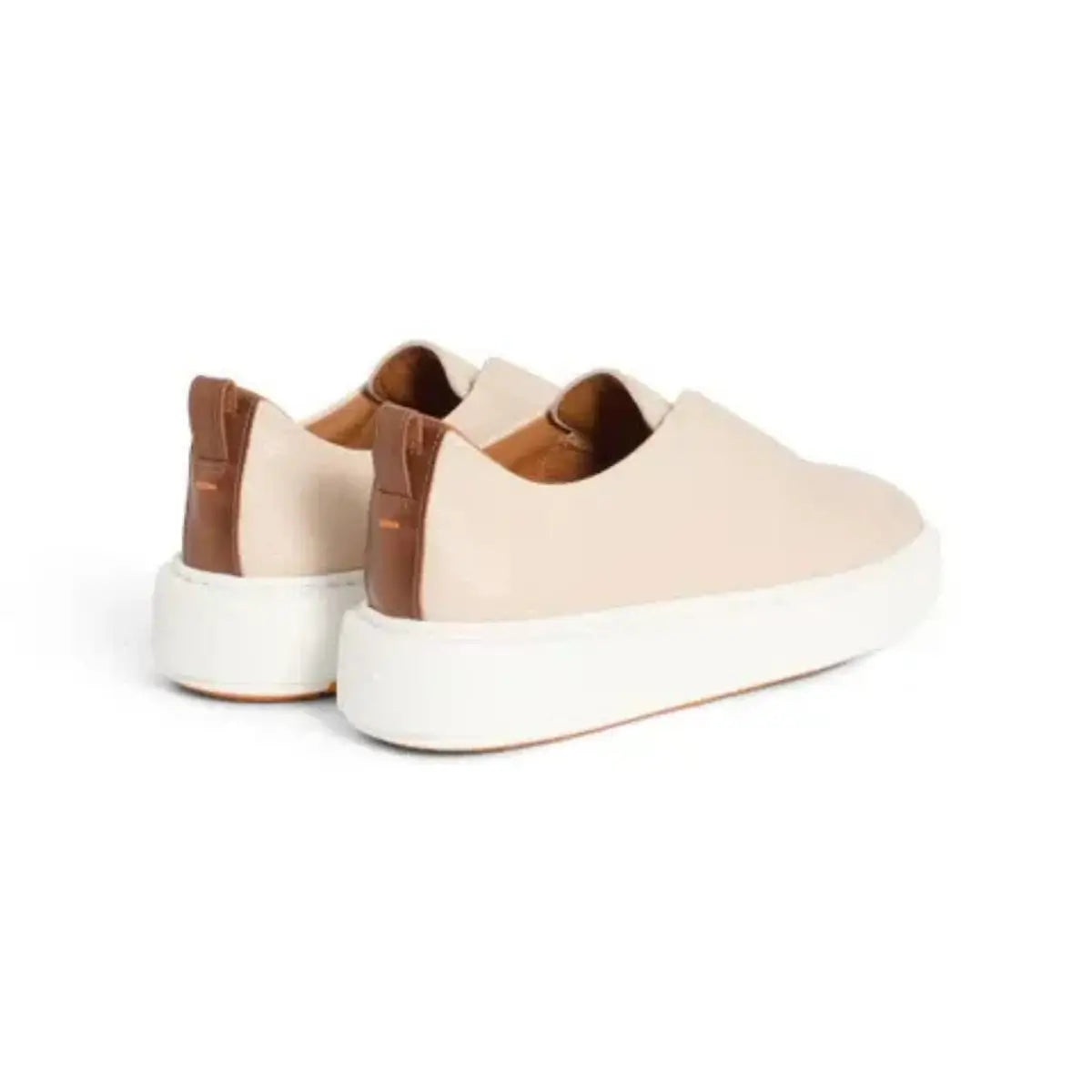 Santoni Women's pink tumbled leather slip-on sneaker
