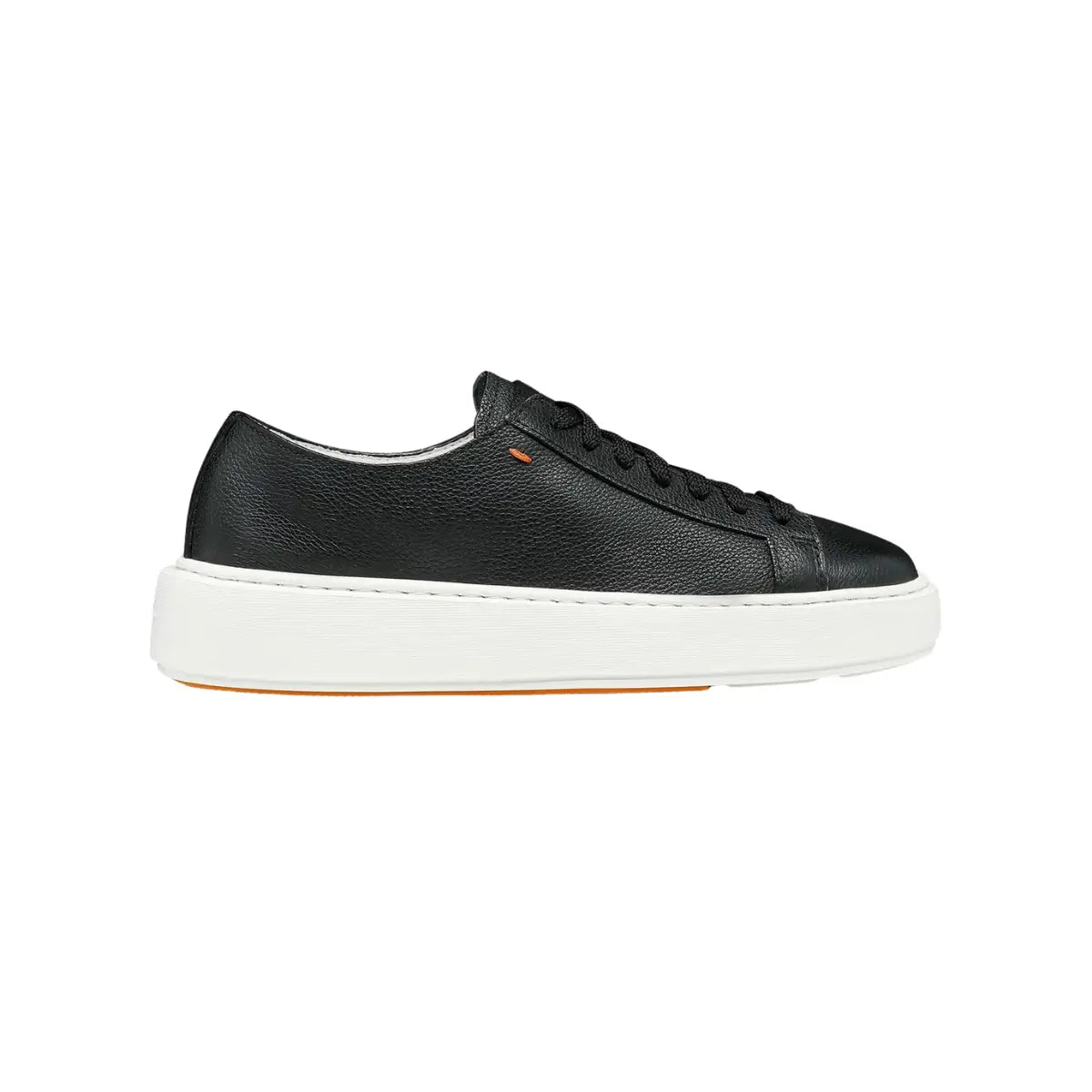 Santoni Women's black leather sneaker