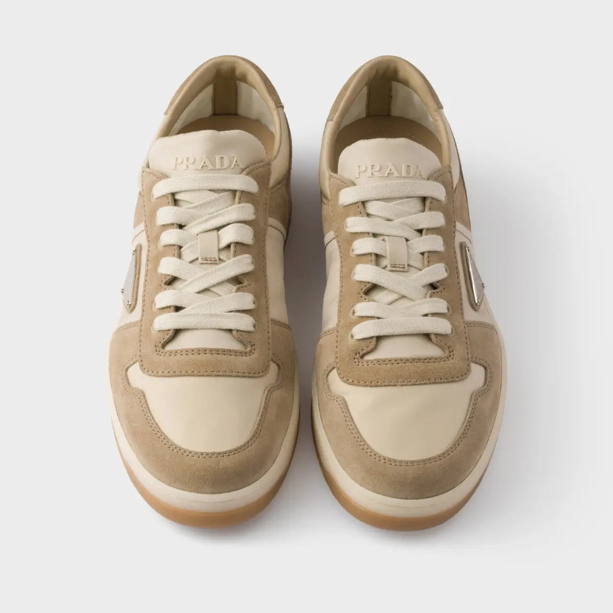 Prada Downtown Re-Nylon and suede sneakers