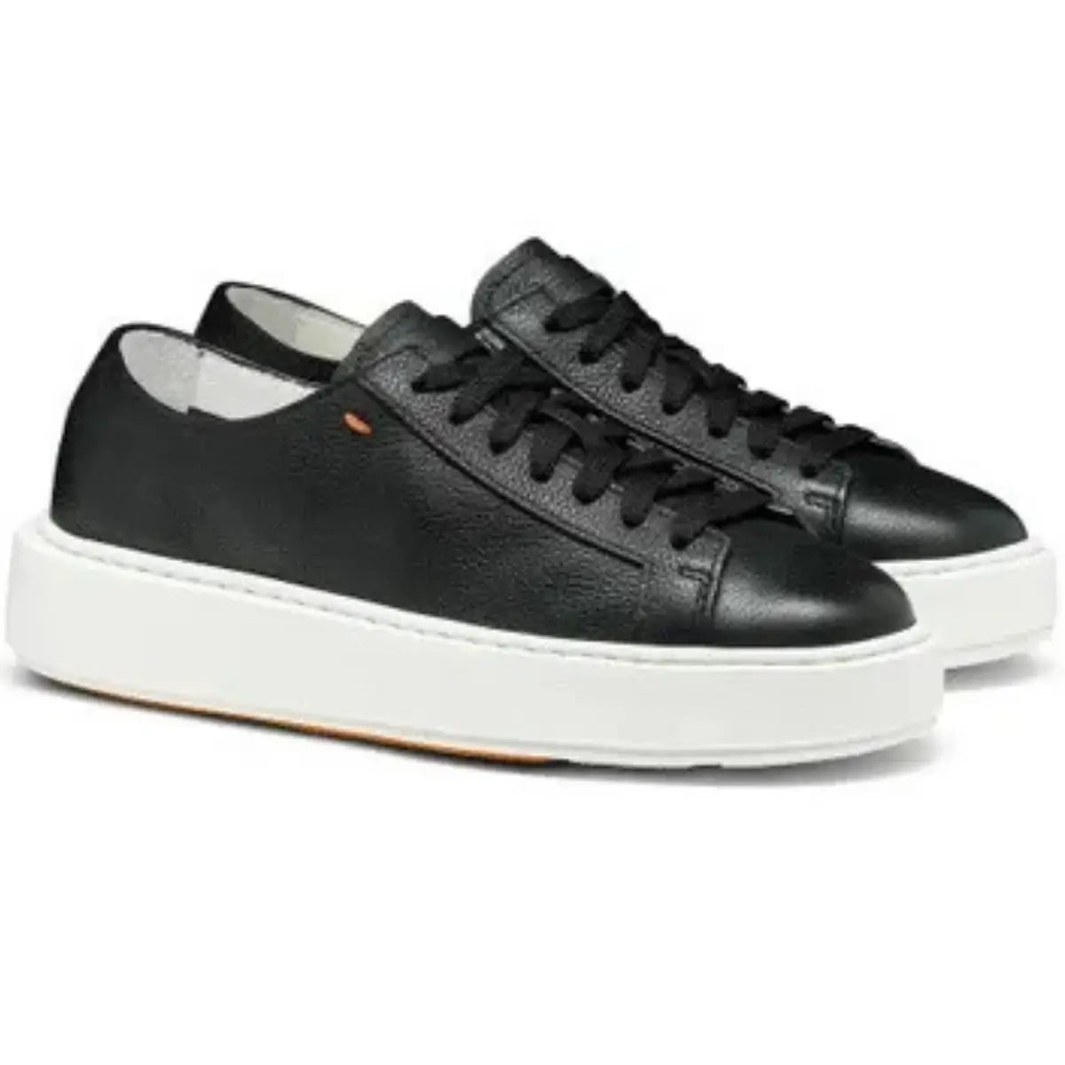 Santoni Women's black leather sneaker