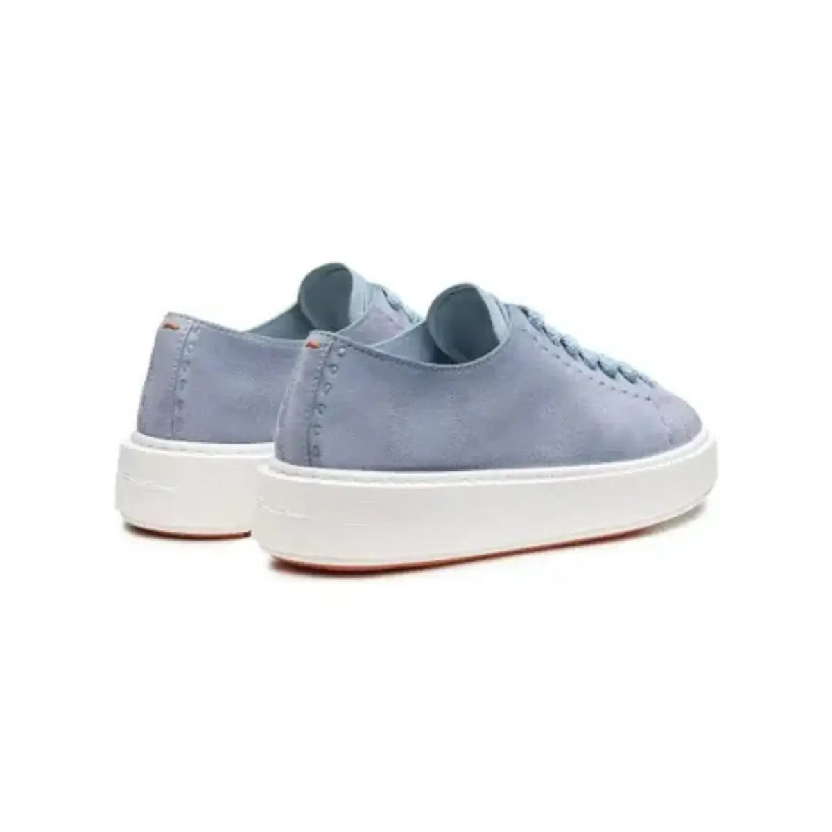 Santoni Women's light blue suede sneaker