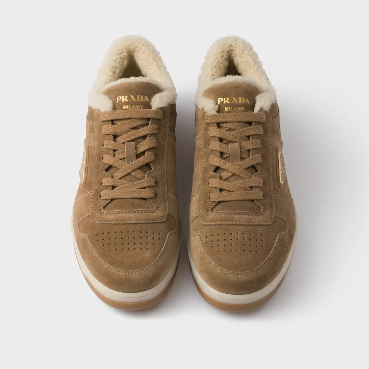 Prada Downtown suede sneakers