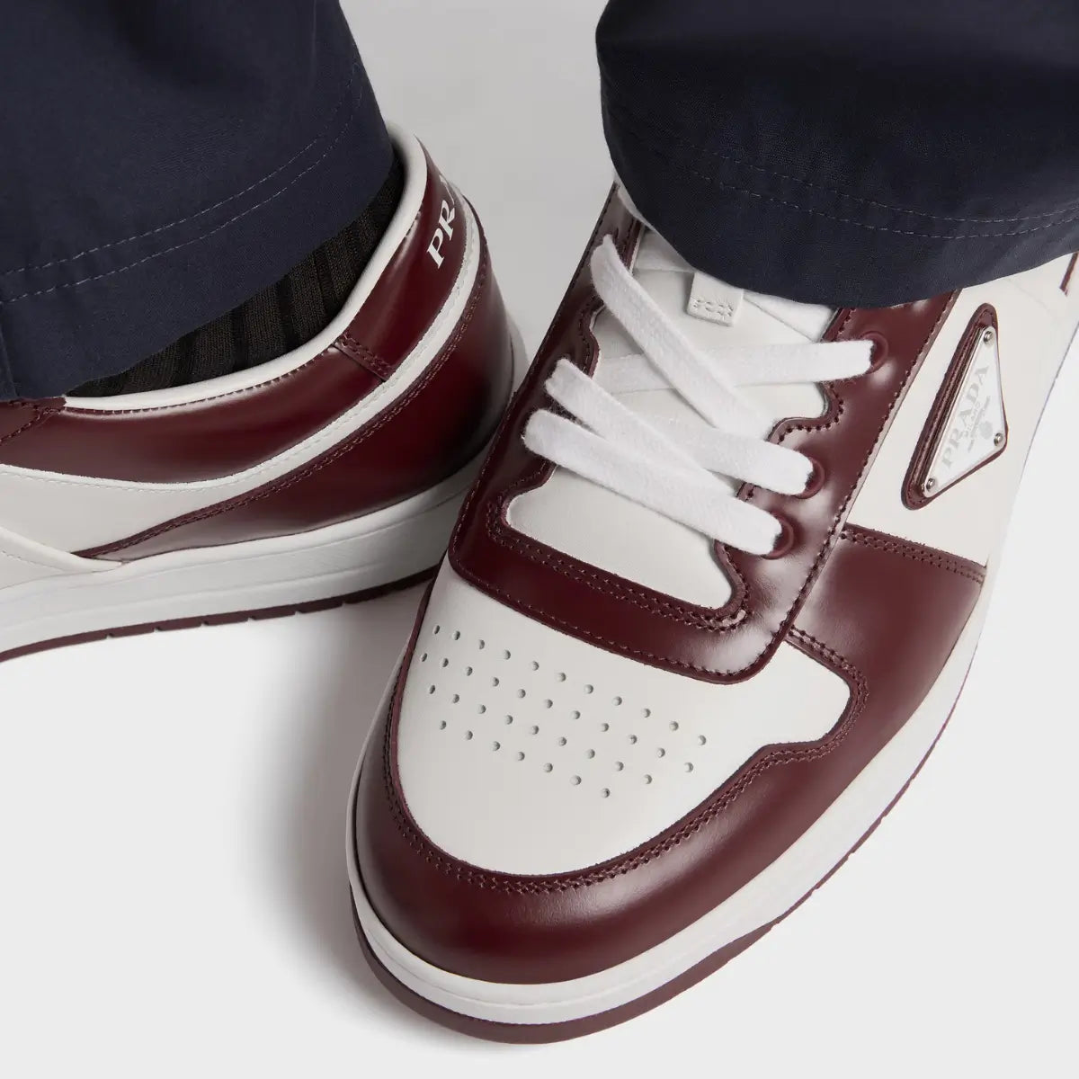 Prada Downtown leather sneakers