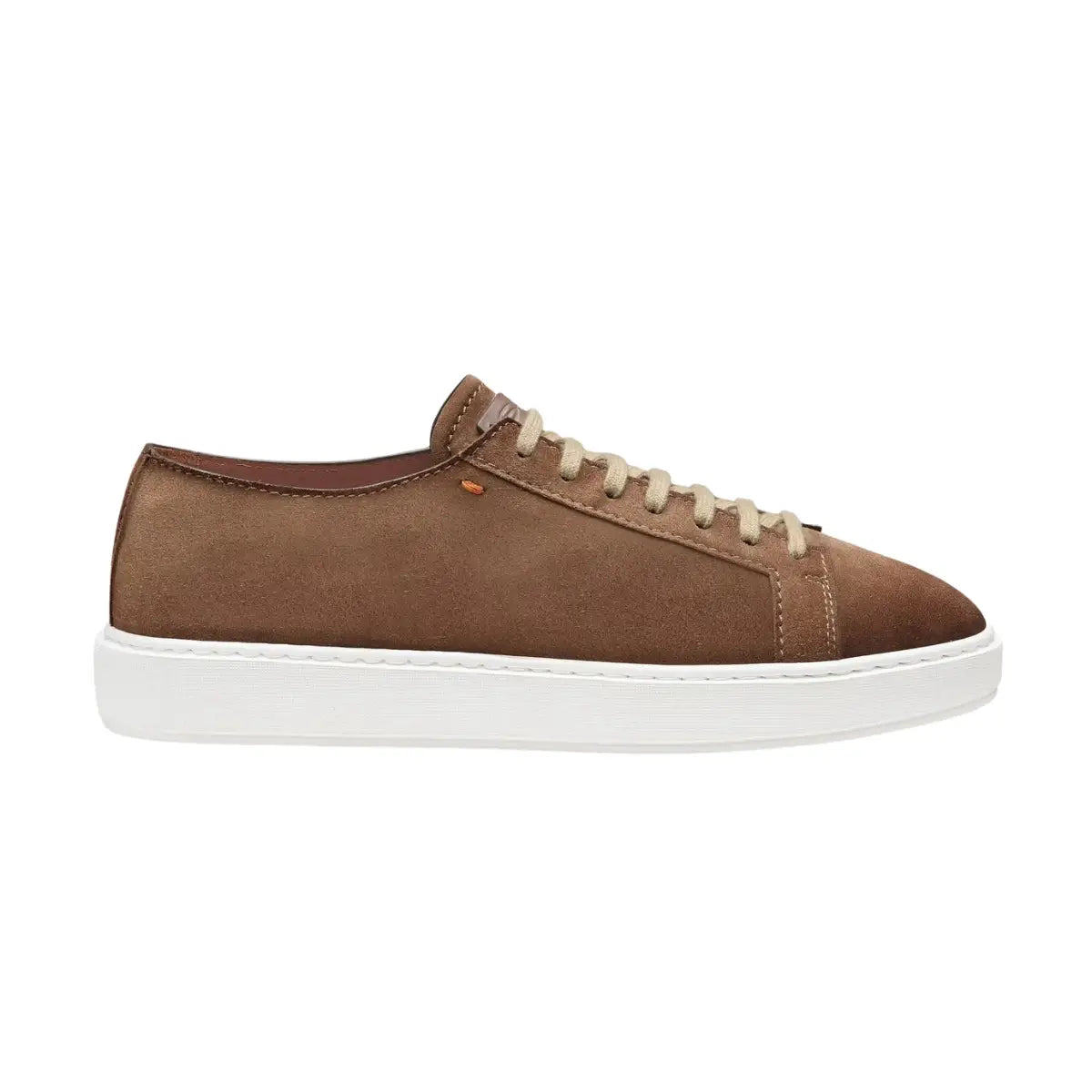 Santoni Men's brown suede sneaker