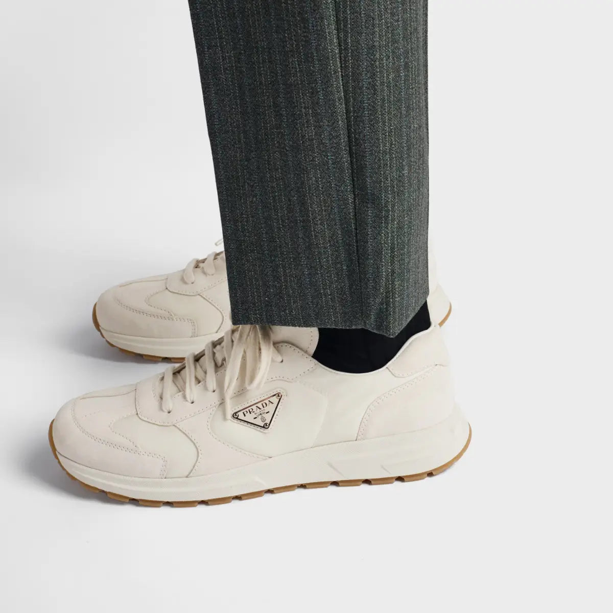 Prada Prax suede and Re-Nylon sneakers