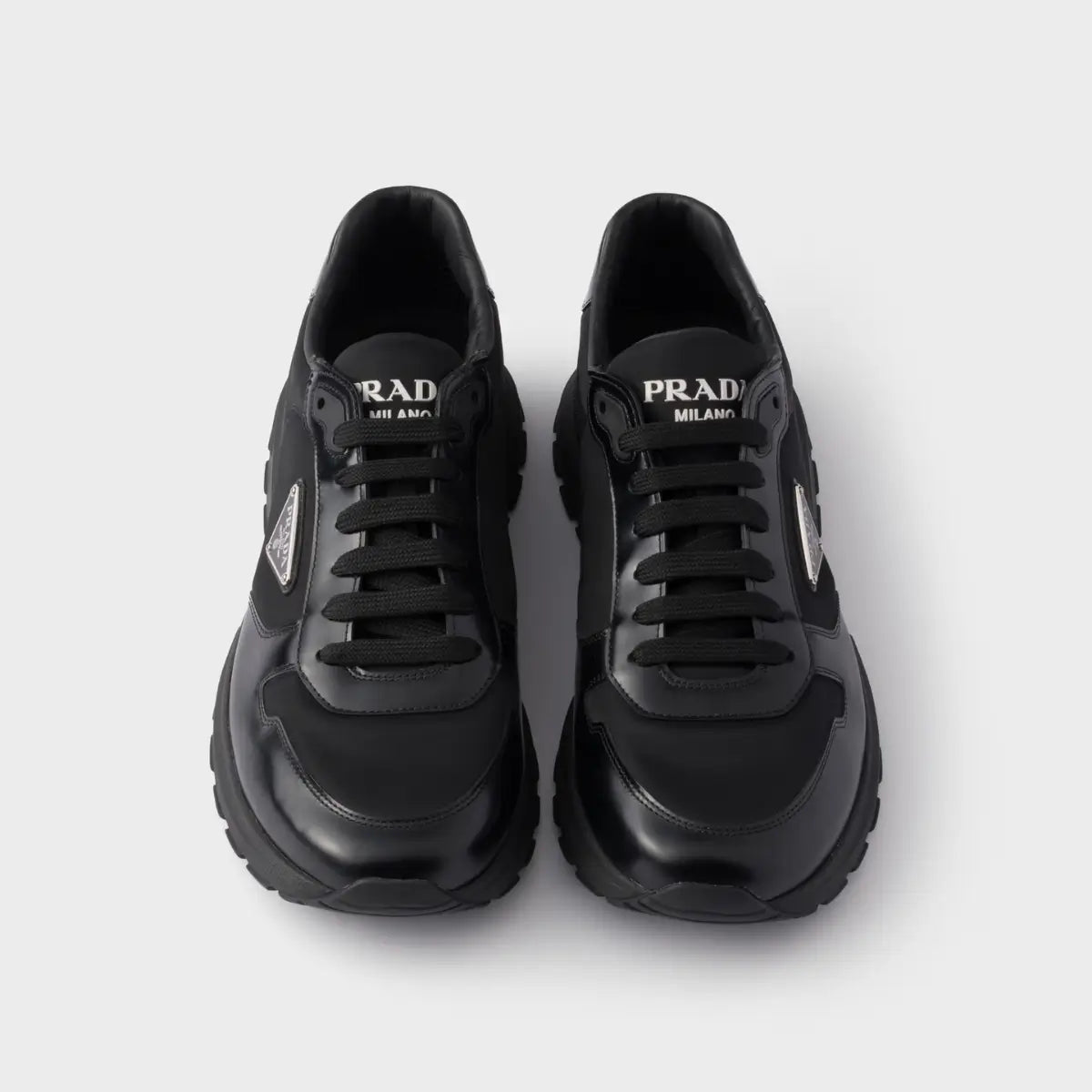 Prada Prax 01 Re-Nylon and brushed leather sneakers