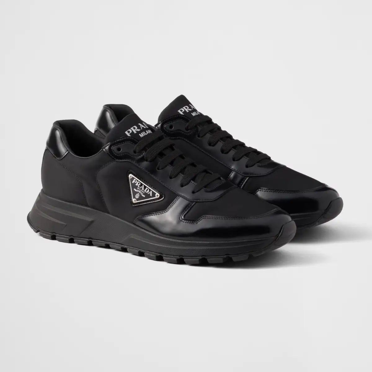 Prada Prax 01 Re-Nylon and brushed leather sneakers