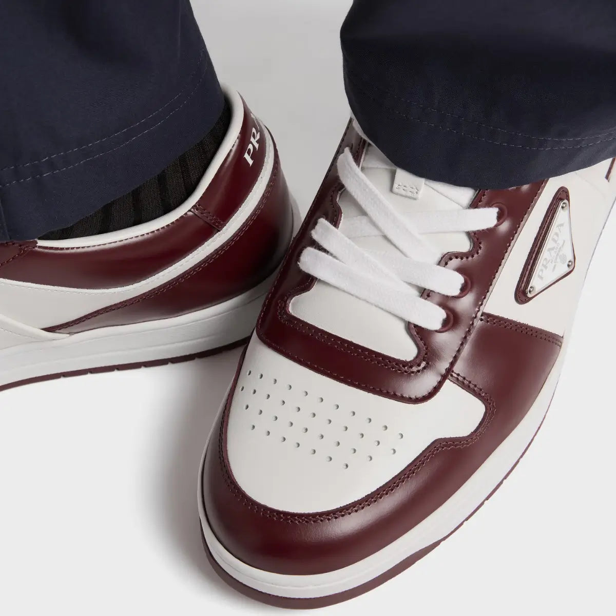 Prada Downtown leather sneakers