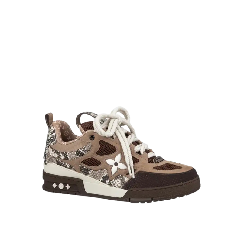 Louis Vuitton LV Skate Sneaker Brown Snakeskin