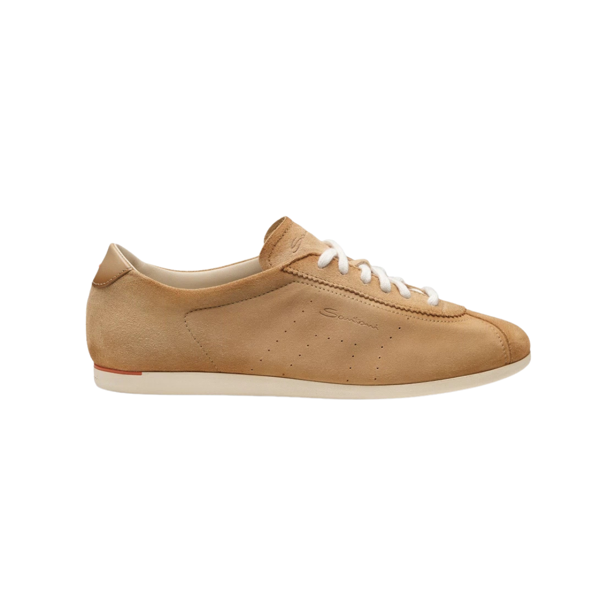 Santoni Women's beige suede sneaker