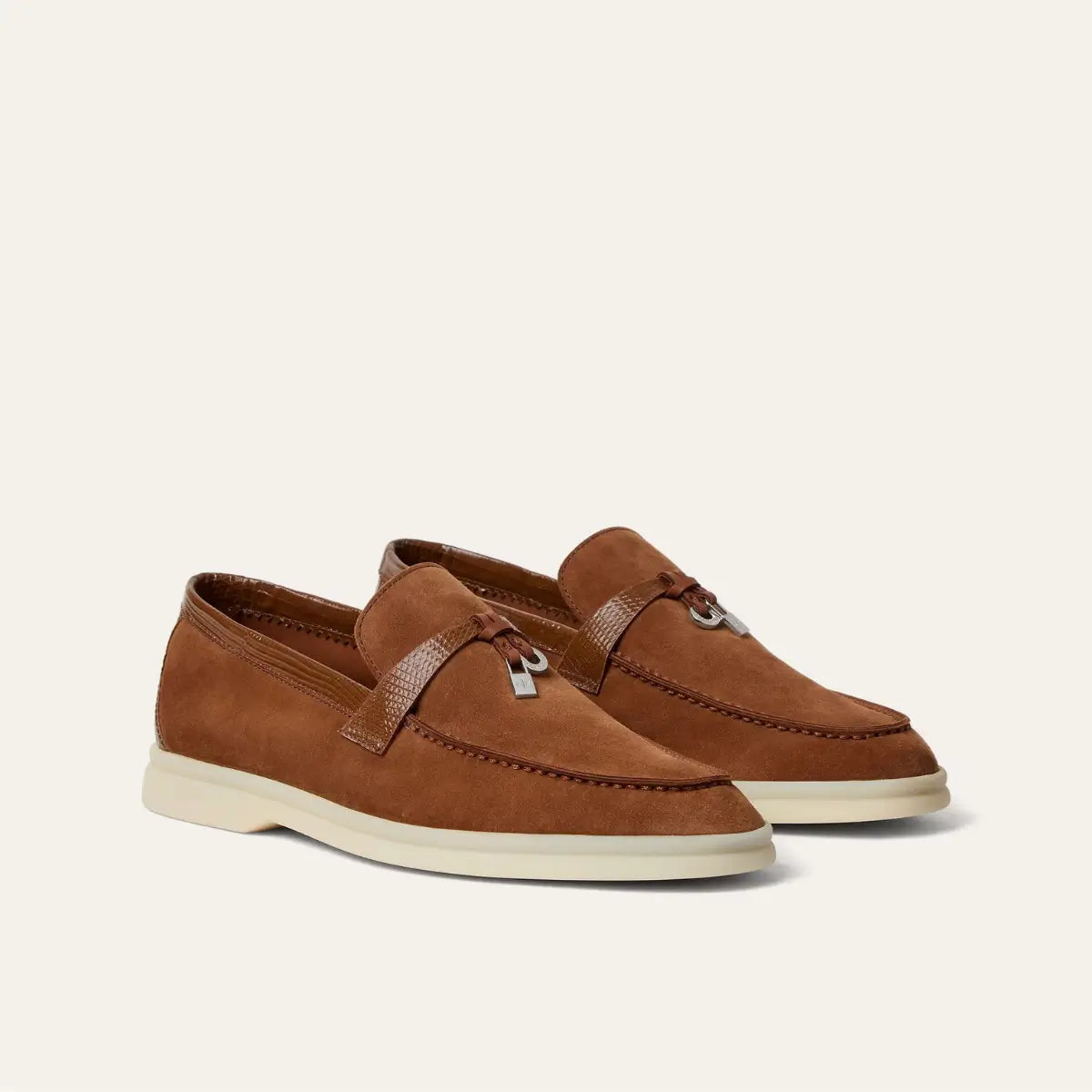 Loro Piana Summer Charms Walk Loafer Suede