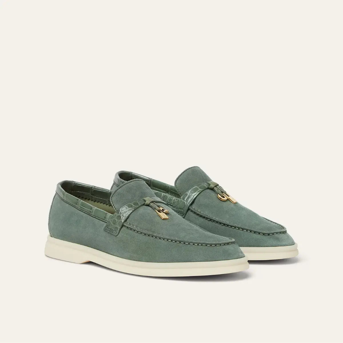 Loro Piana Summer Charms Walk Loafer Suede