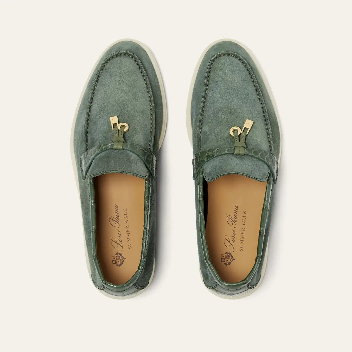 Loro Piana Summer Charms Walk Loafer Suede