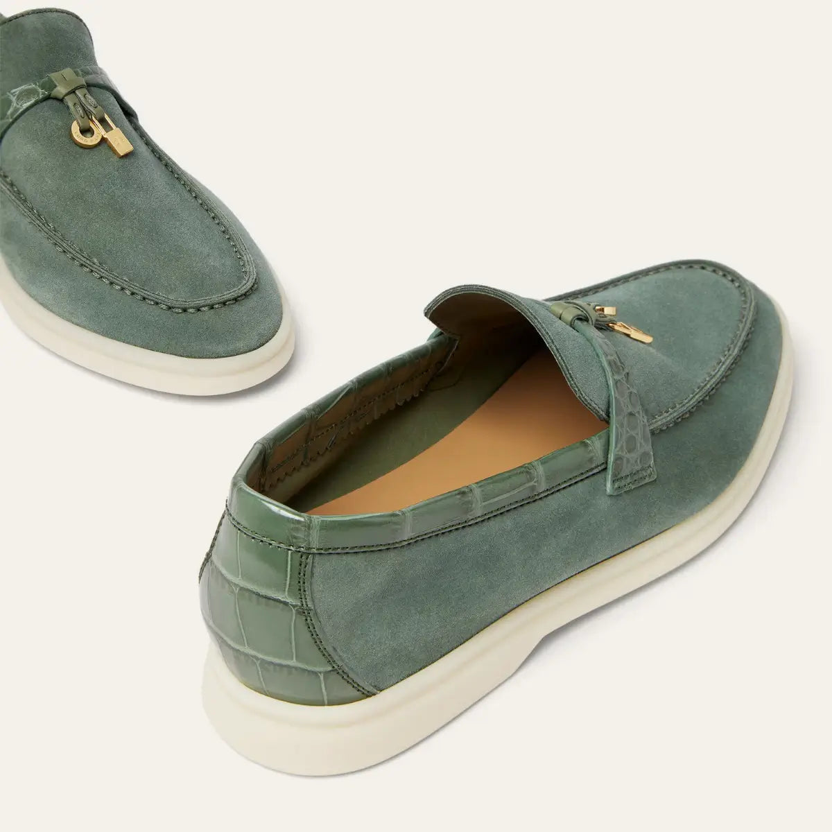 Loro Piana Summer Charms Walk Loafer Suede