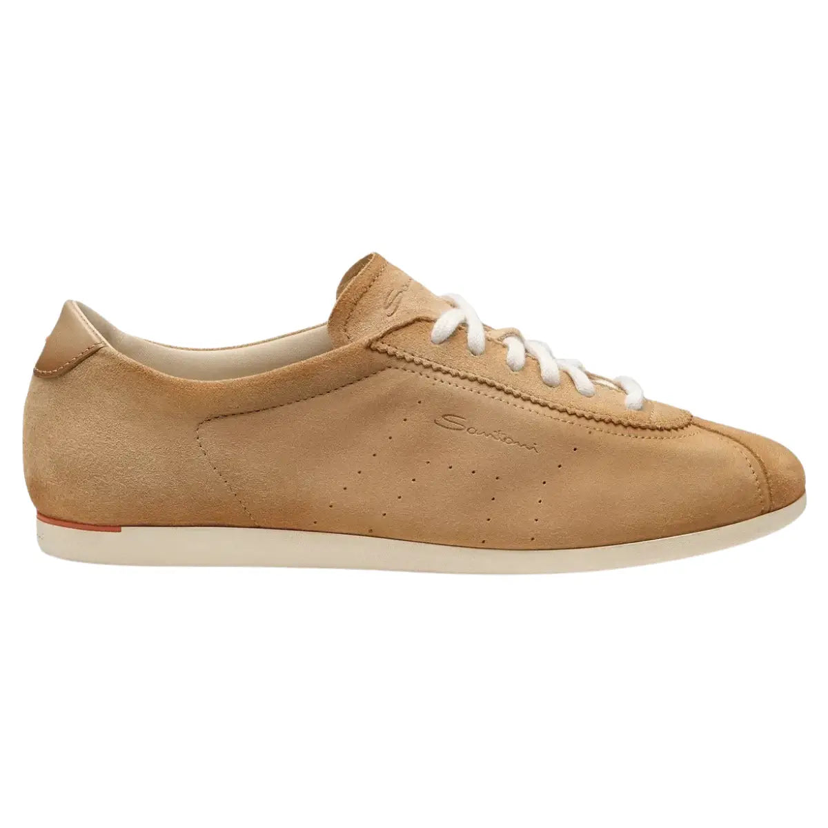 Santoni Women's beige suede sneaker