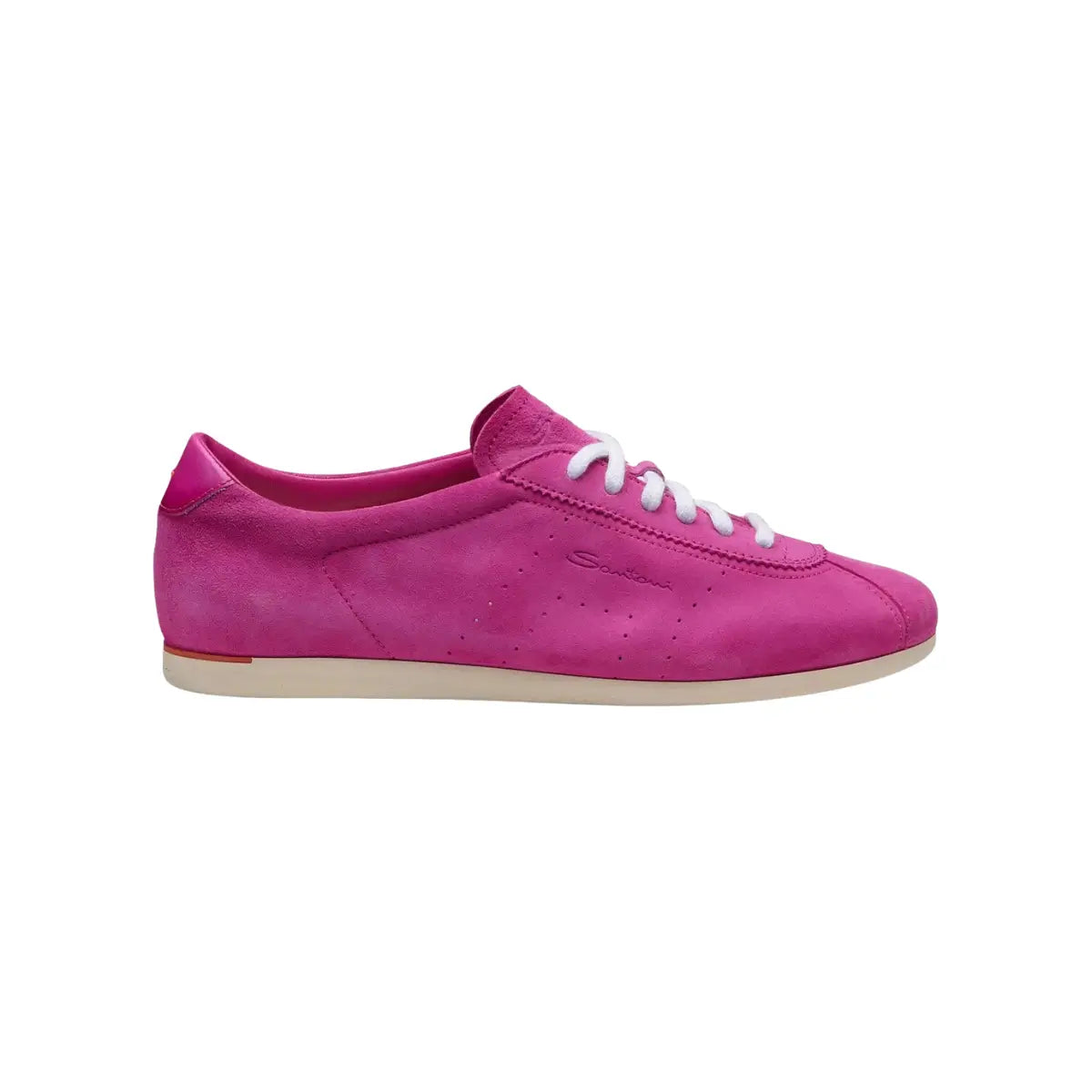 Santoni Women's pink suede sneaker