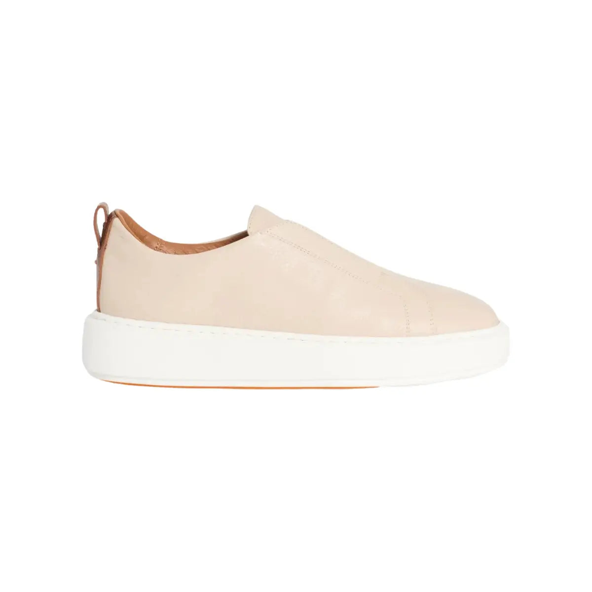 Santoni Women's pink tumbled leather slip-on sneaker