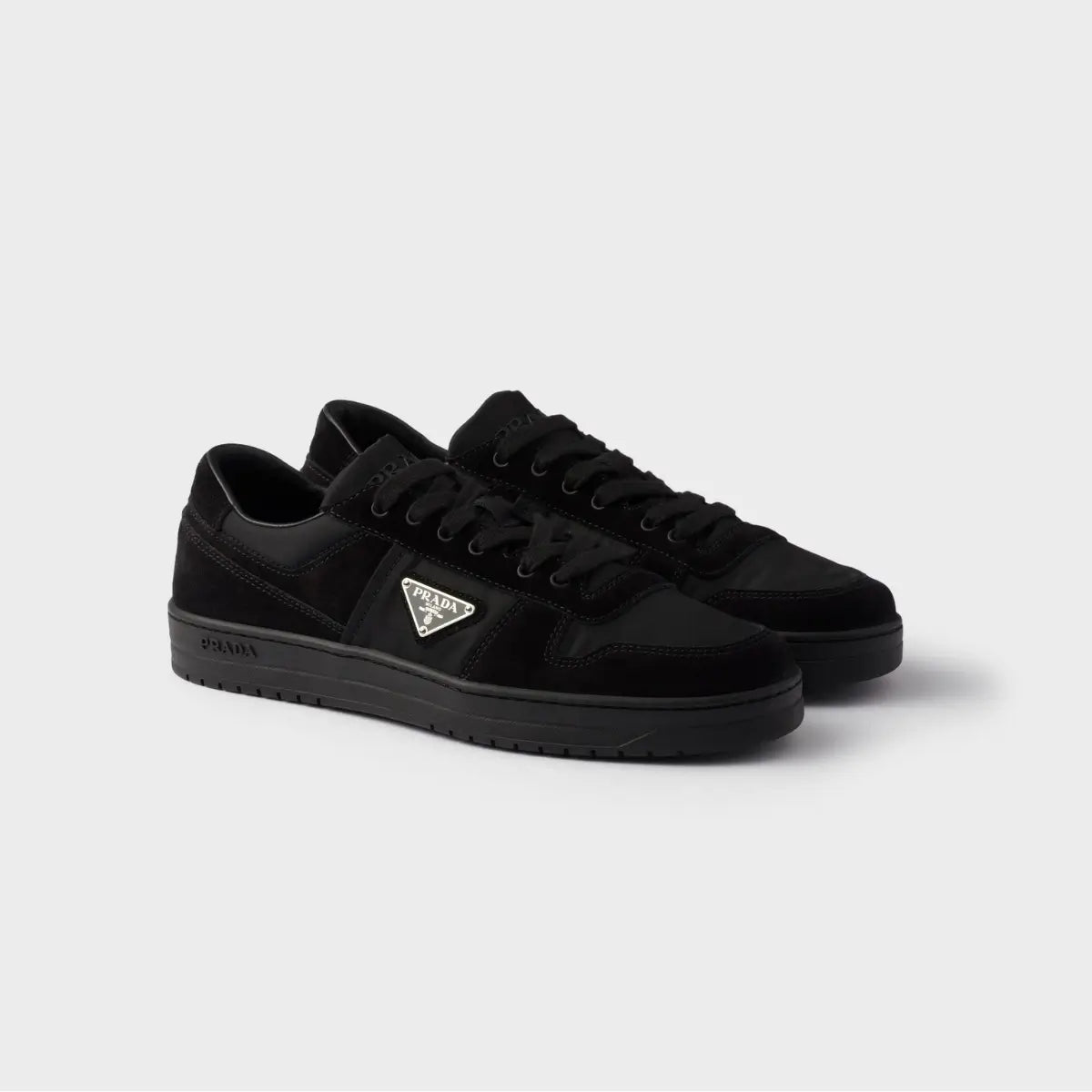 Prada Downtown Re-Nylon and suede sneakers