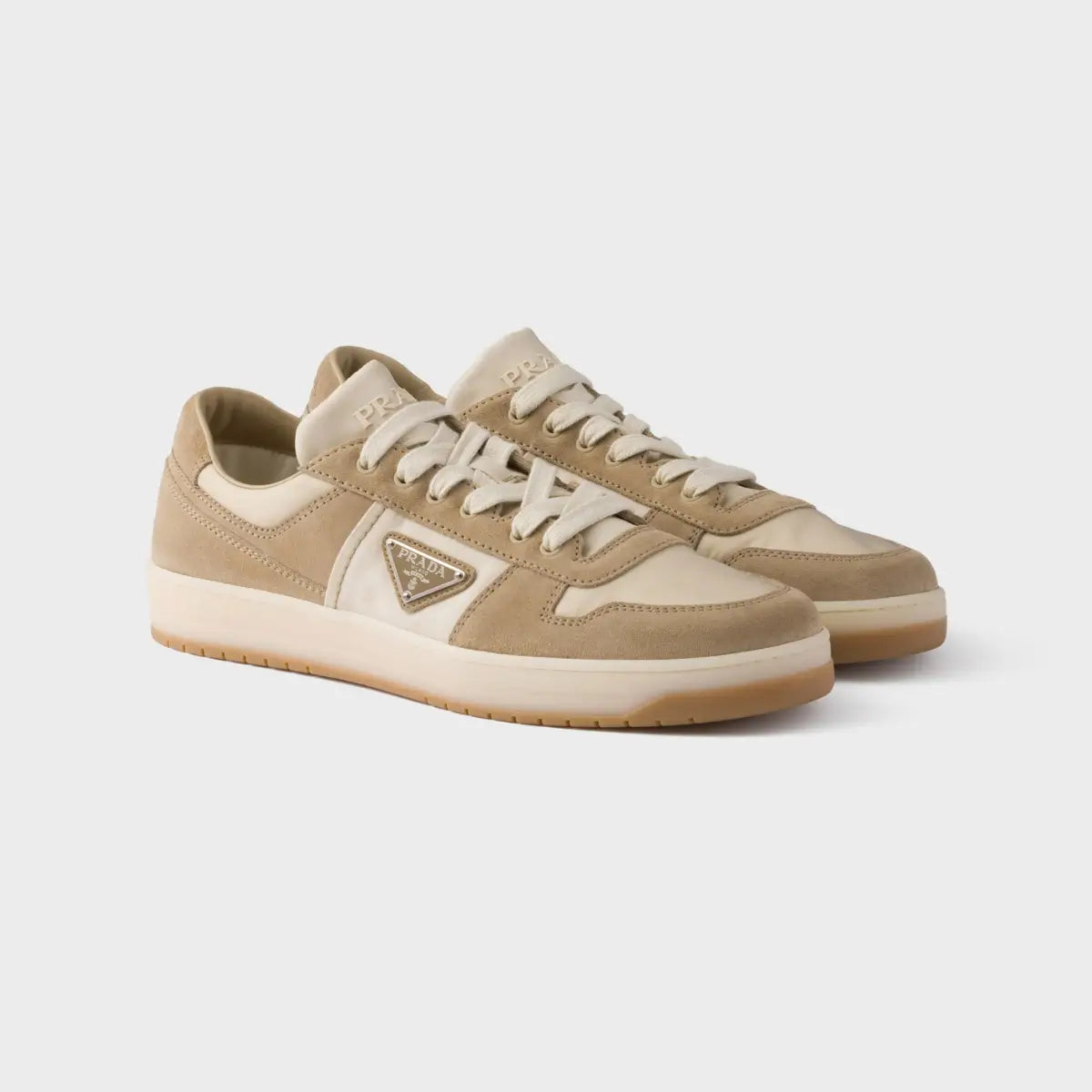 Prada Downtown Re-Nylon and suede sneakers