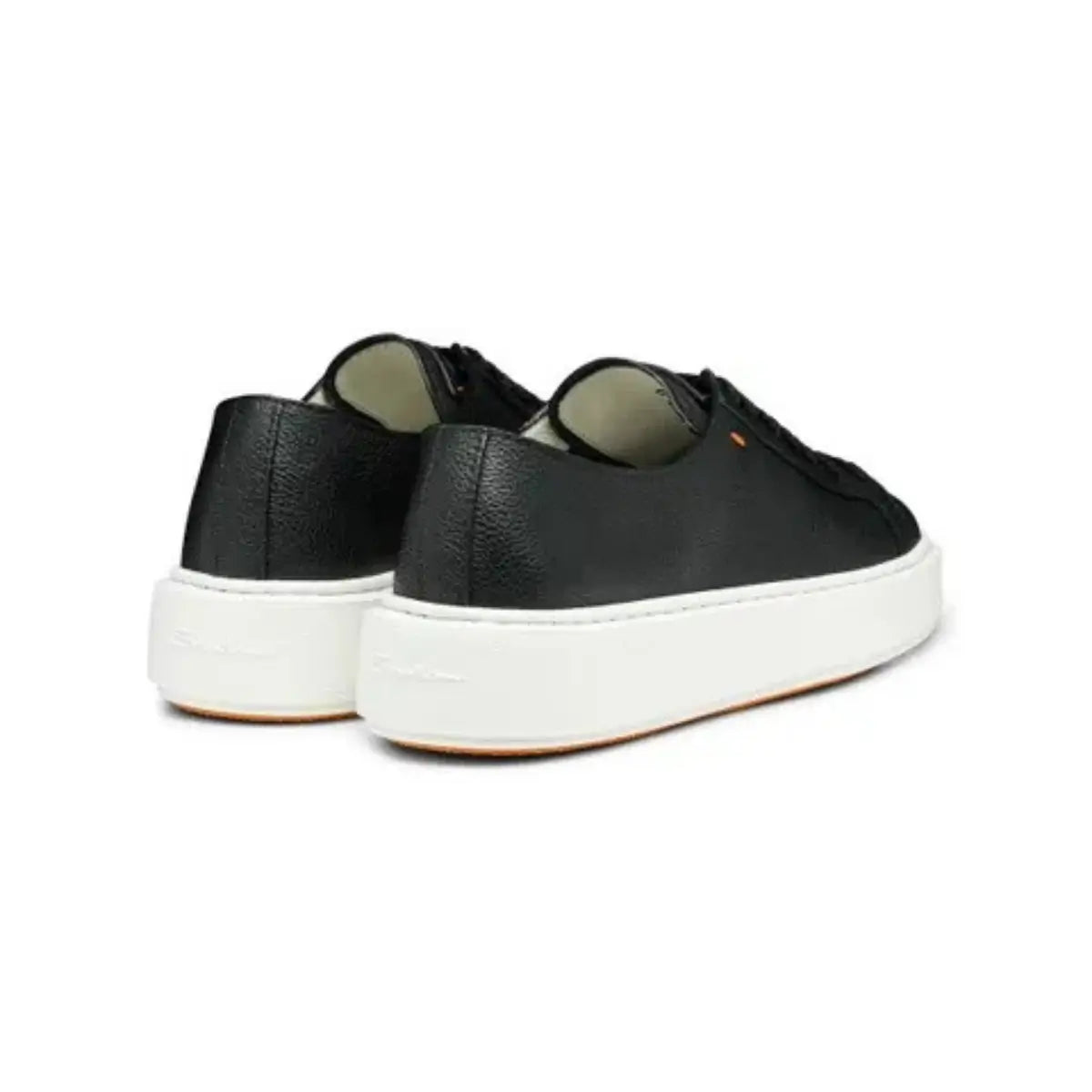 Santoni Women's black leather sneaker