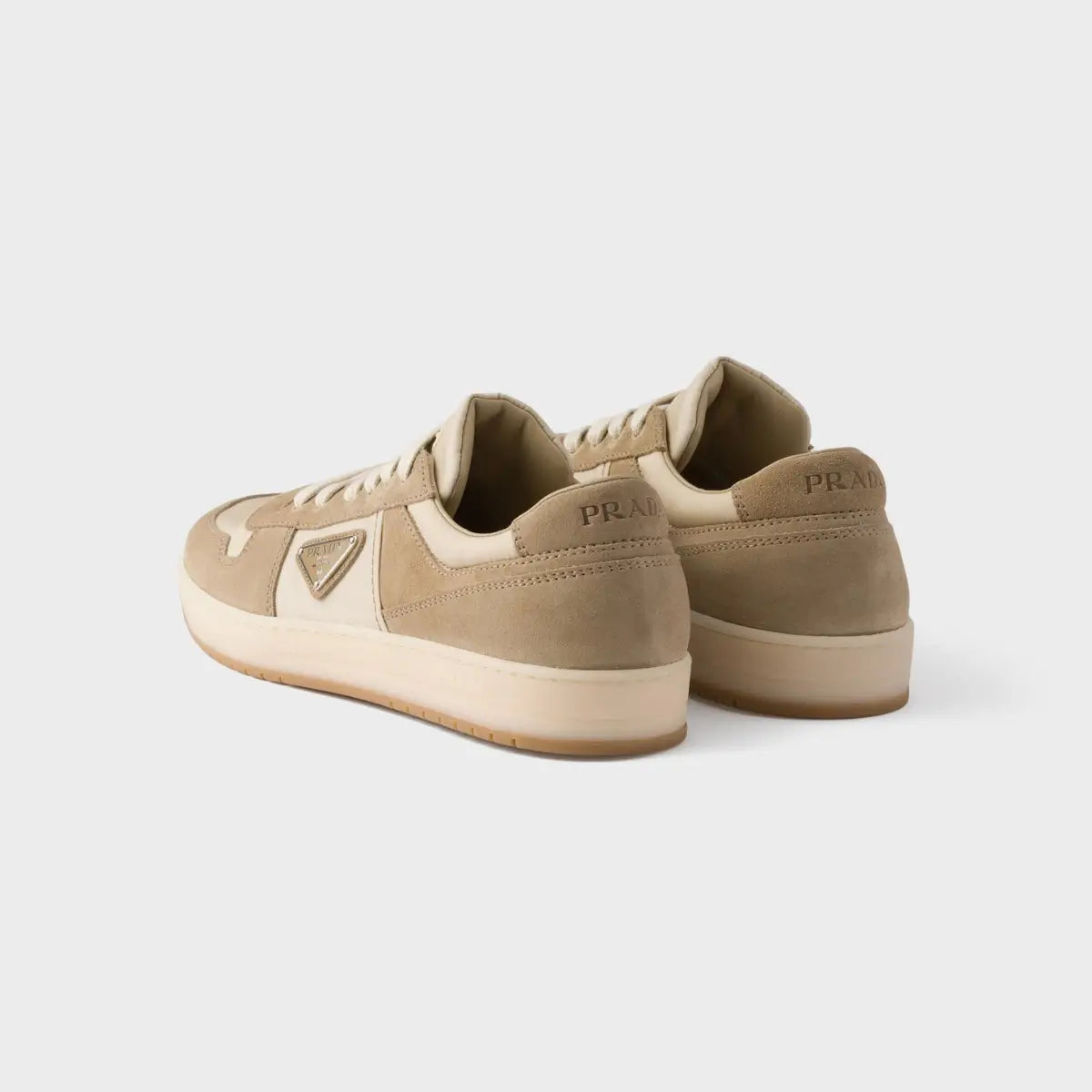Prada Downtown Re-Nylon and suede sneakers