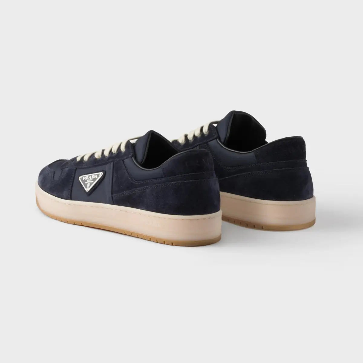 Prada Downtown Re-Nylon and suede sneakers