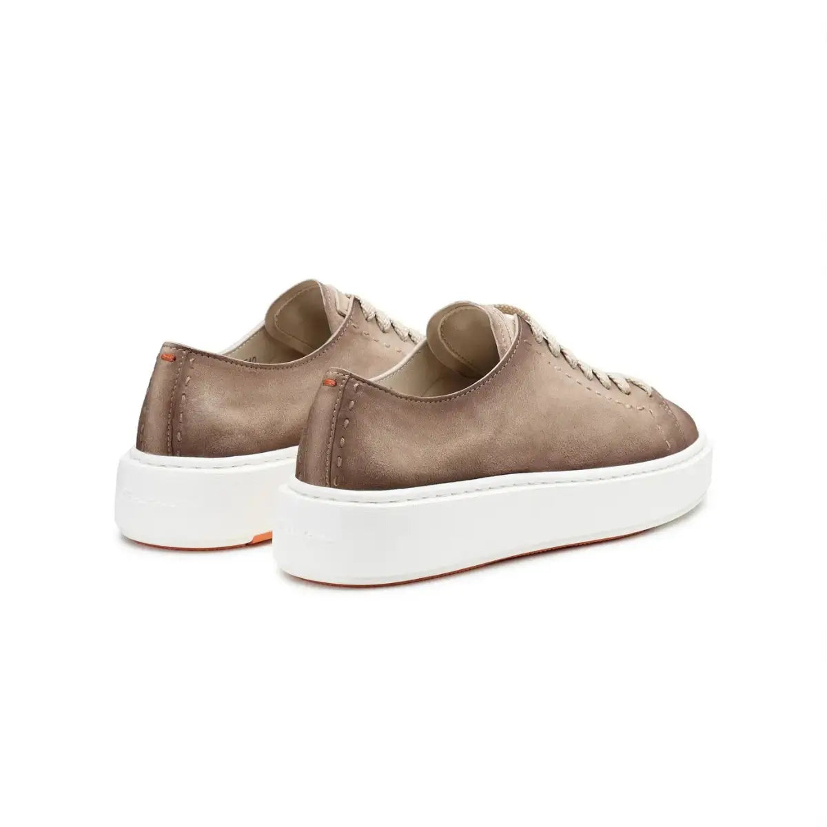 Santoni Women's beige suede sneaker