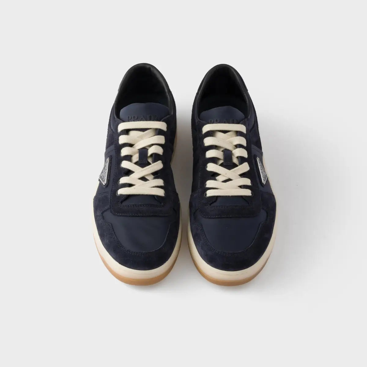 Prada Downtown Re-Nylon and suede sneakers