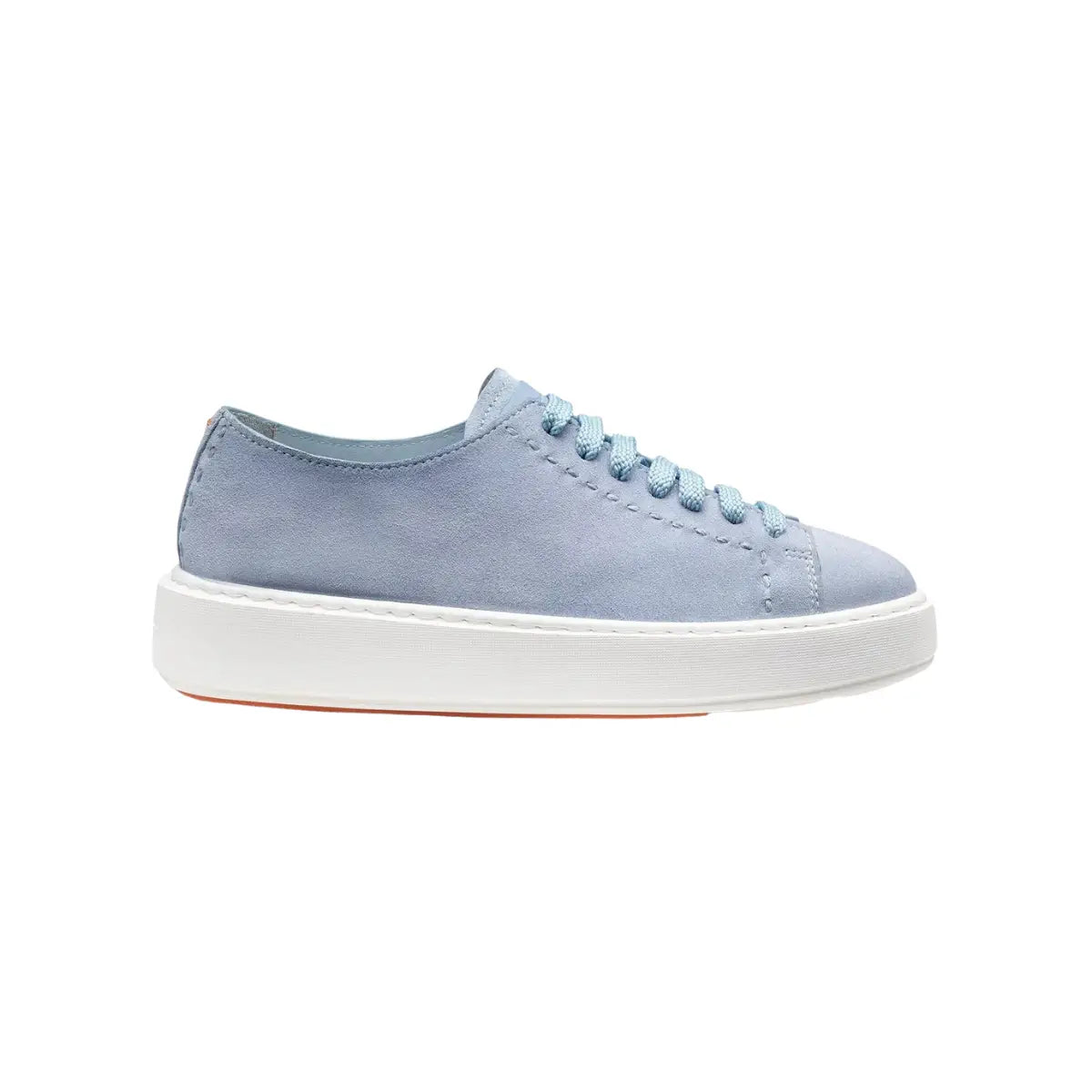 Santoni Women's light blue suede sneaker