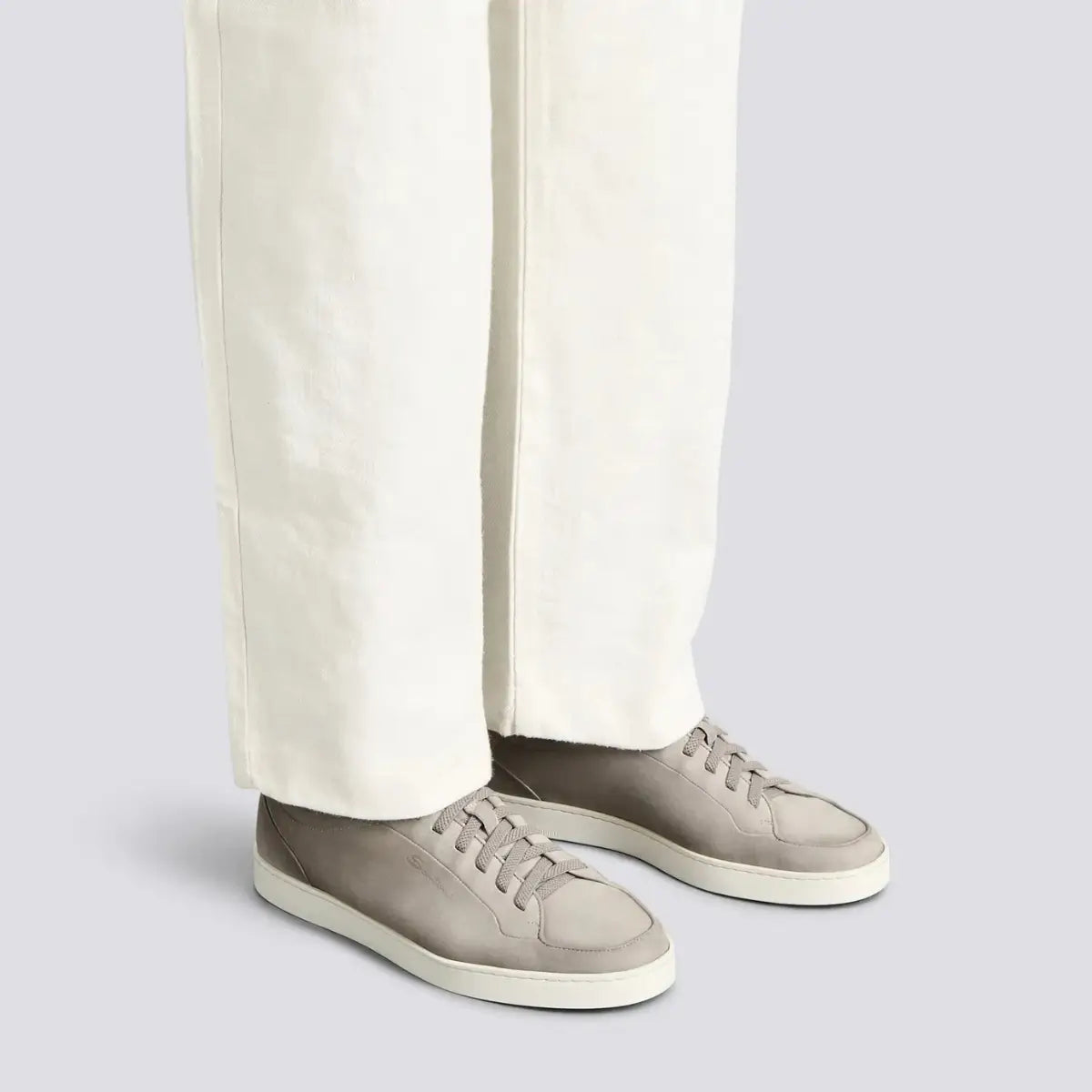 Santoni Men's beige nubuck Santoni Off-duty sneaker