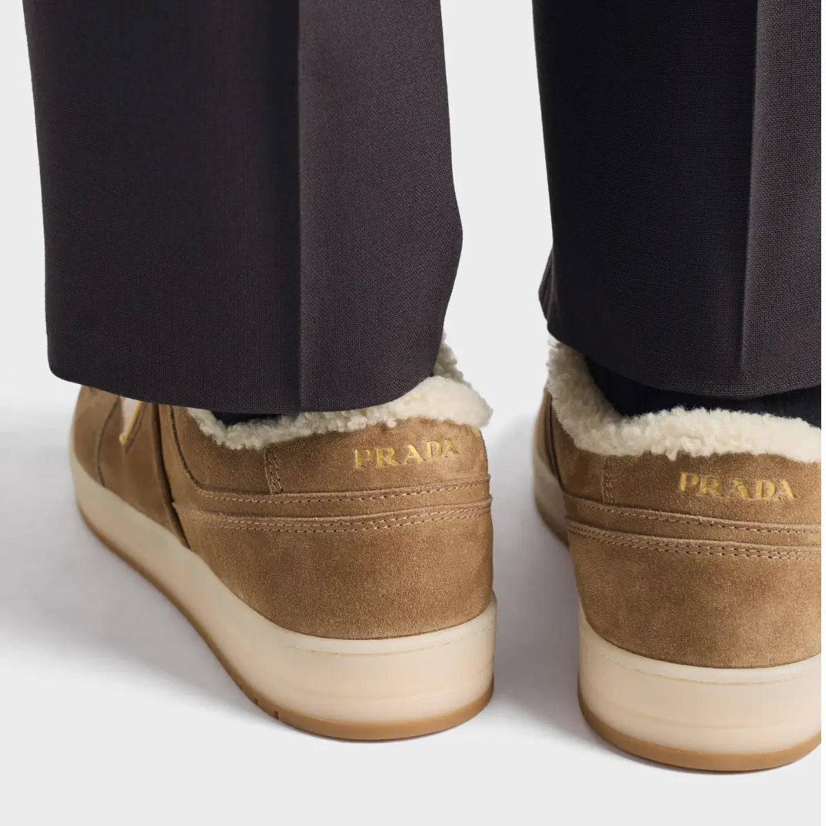 Prada Downtown suede sneakers