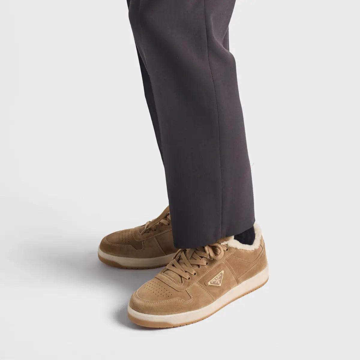 Prada Downtown suede sneakers