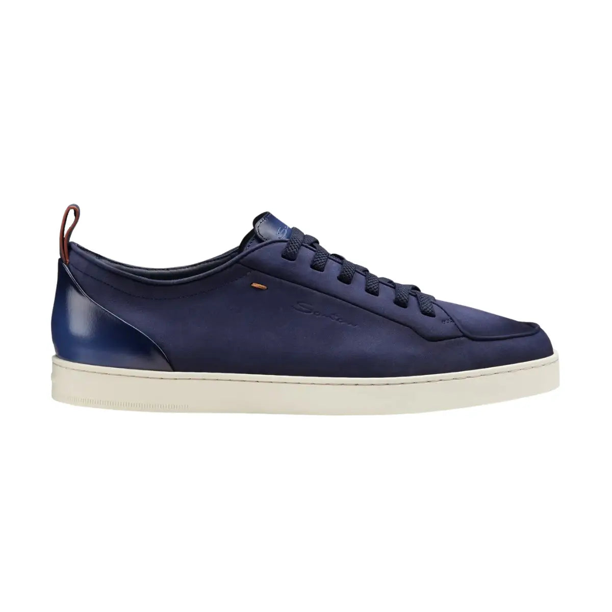 Santoni Men's blue nubuck Santoni Off-duty sneaker