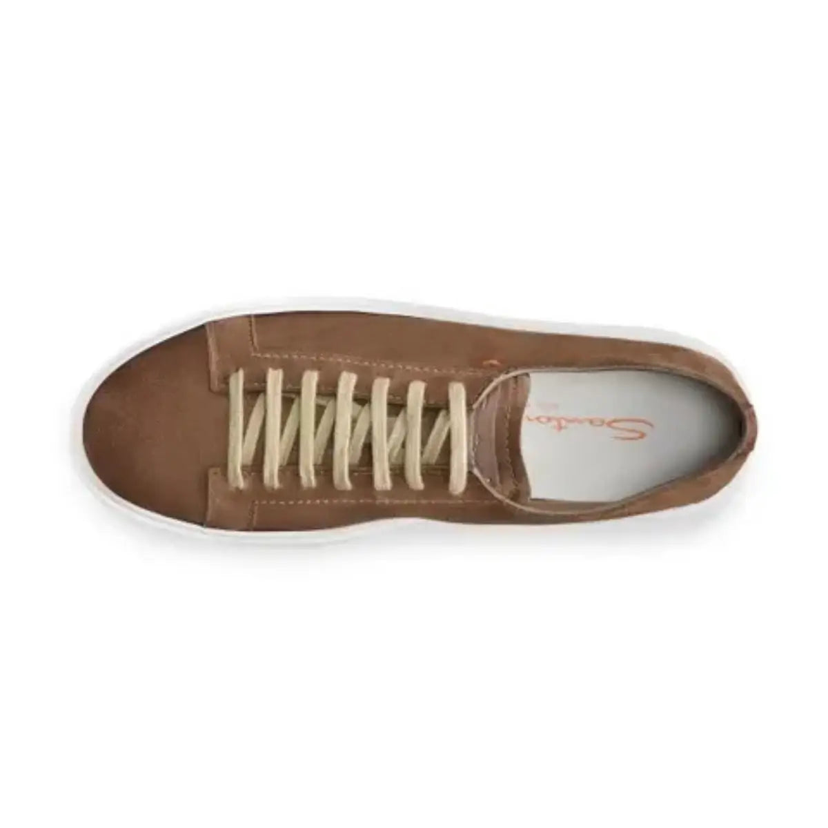 Santoni Men's brown suede sneaker