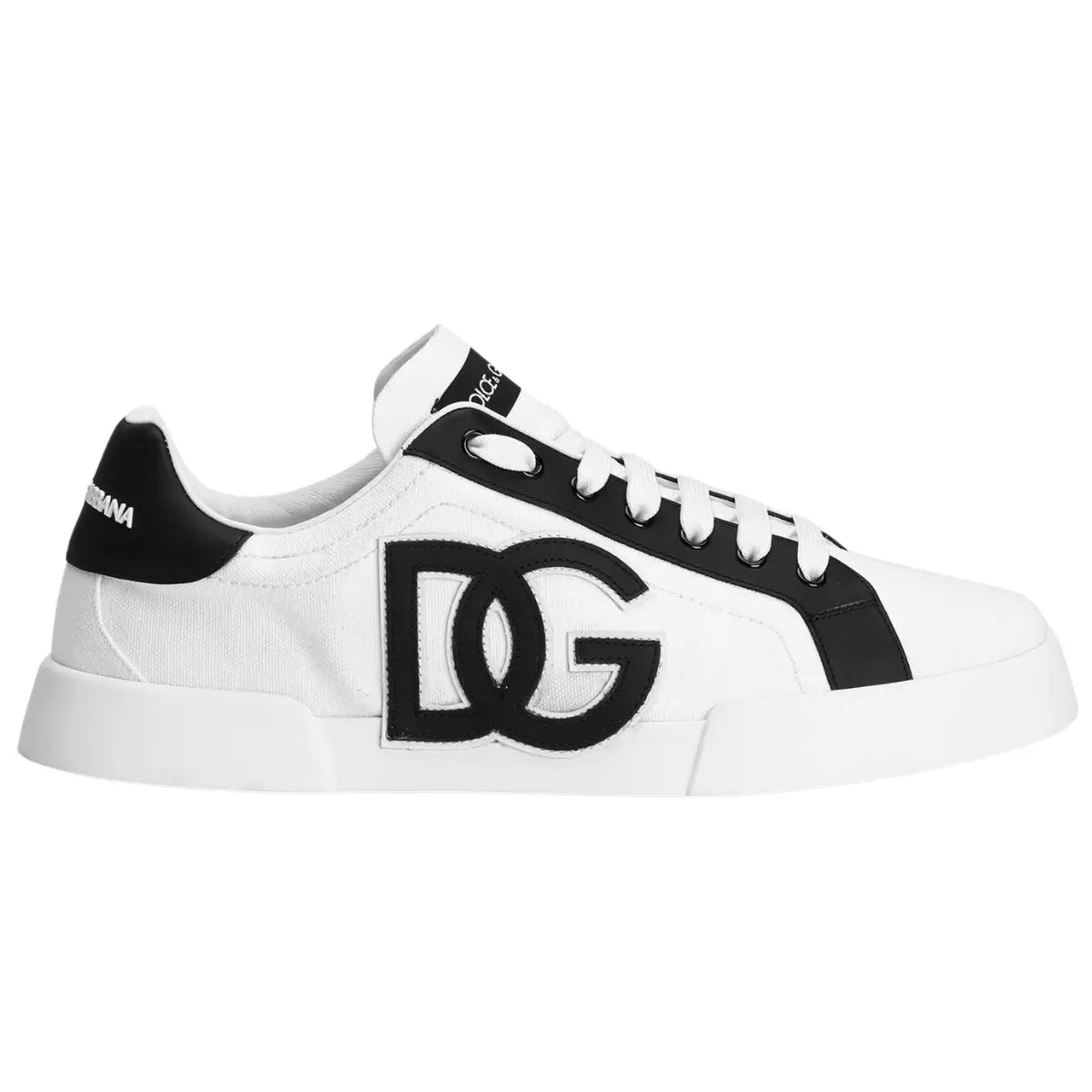 Dolce & Gabbana Portofino light strobel sneakers in canvas and calfskin