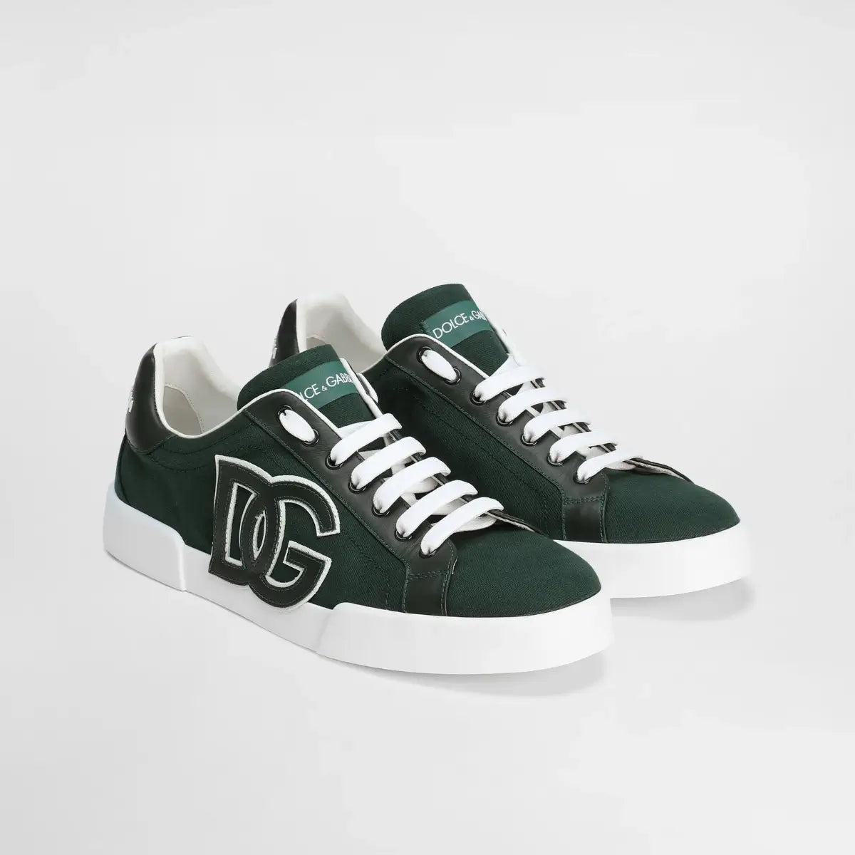 Dolce & Gabbana Portofino light strobel sneakers in canvas and calfskin