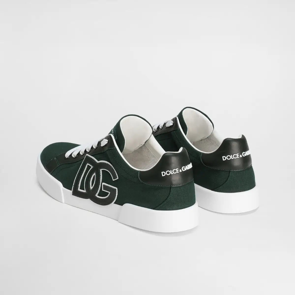 Dolce & Gabbana Portofino light strobel sneakers in canvas and calfskin
