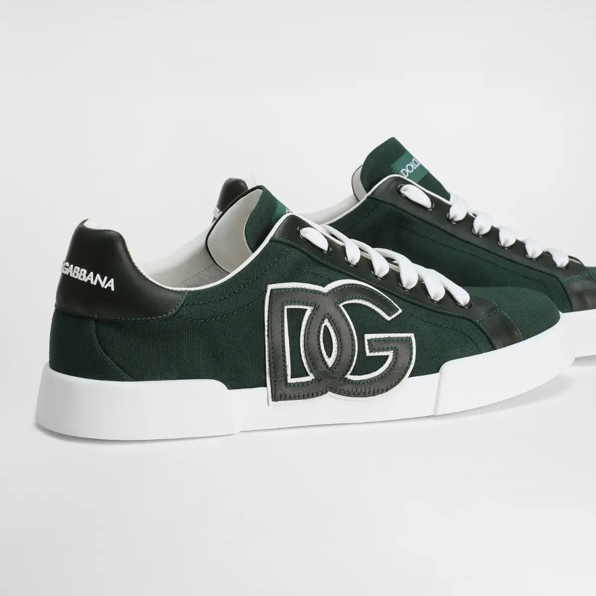 Dolce & Gabbana Portofino light strobel sneakers in canvas and calfskin
