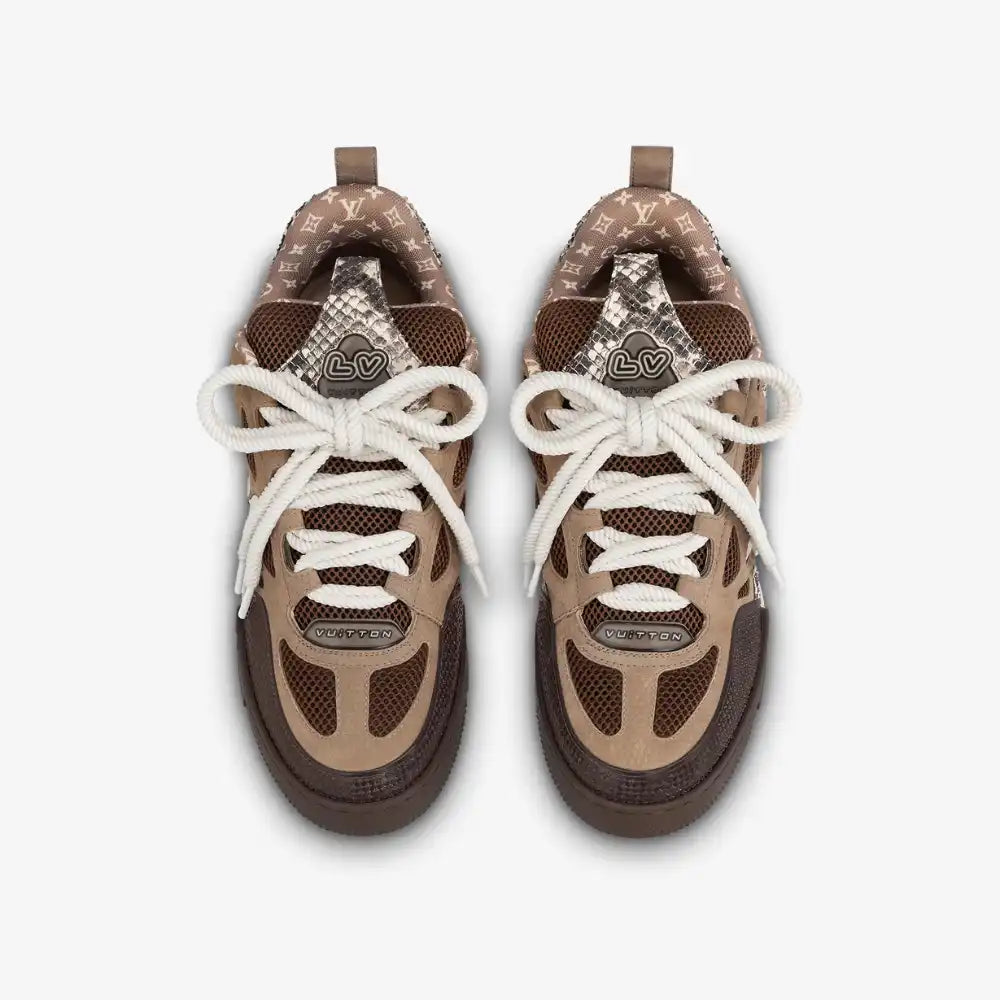Louis Vuitton LV Skate Sneaker Brown Snakeskin